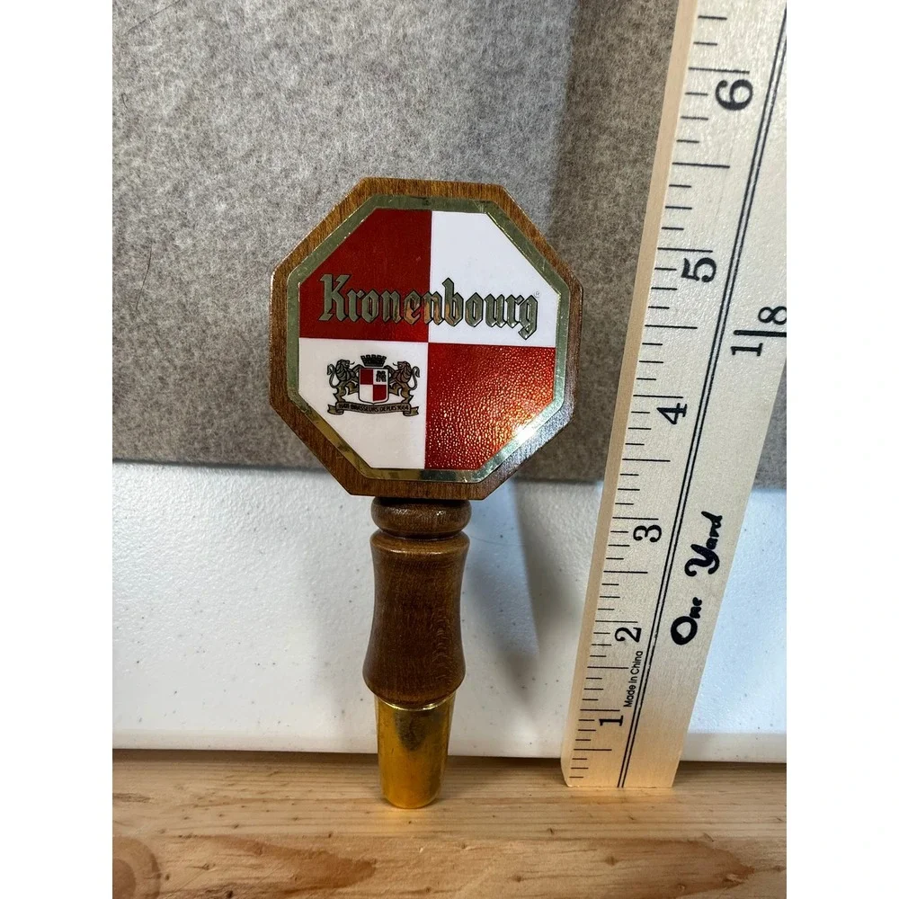 Vintage Kronenbourg 1664 Beer Tap Handle Wooden Octagon Home Bar Man Cave